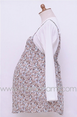 Baju Hamil Muslim Rompi Coklat